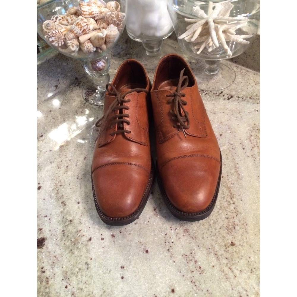 Canguro Tan Brown Leather Cap Toe Derby Dress Shoes Mens Size 40 9F8509